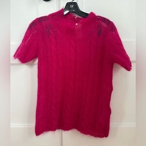 Anthropologie Pink/Rose Mohair Sweater Size S NWT